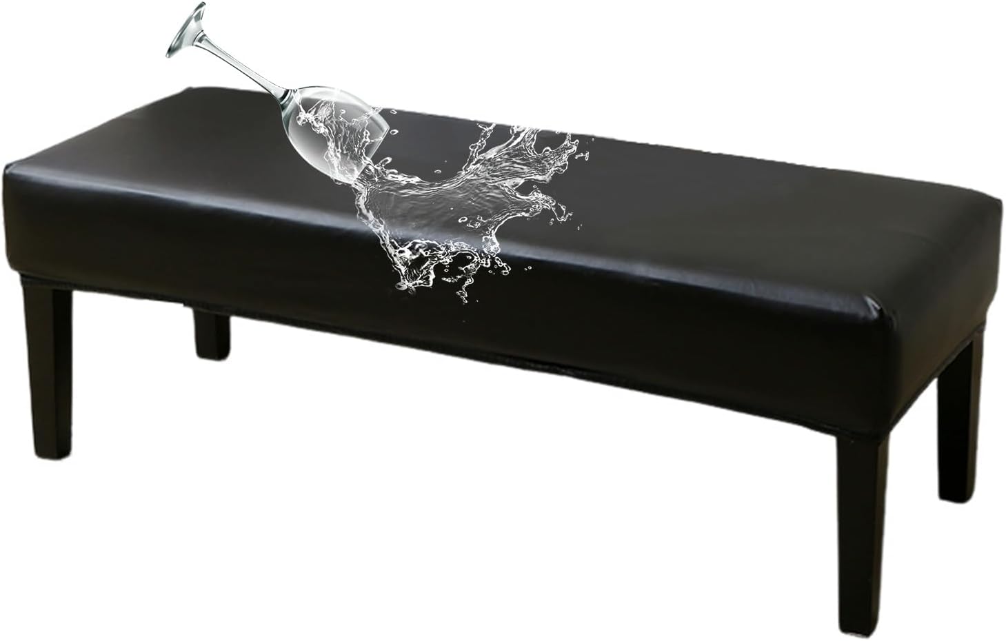 Eco-Ancheng Chair Cover Dining Bench Cover Waterproof Bench Slipcover Removable Dining Chair Covers Stretch Bench Seat Furniture Protector Dining Chair Slipcovers for Living Room and Kitchen,40