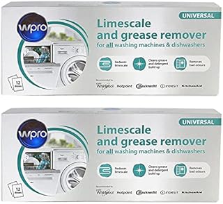Hotpoint Washing Machine 3in1 Limescale Descaler & Detergent Remover 24 x 50g Sachets (2 Pack)
