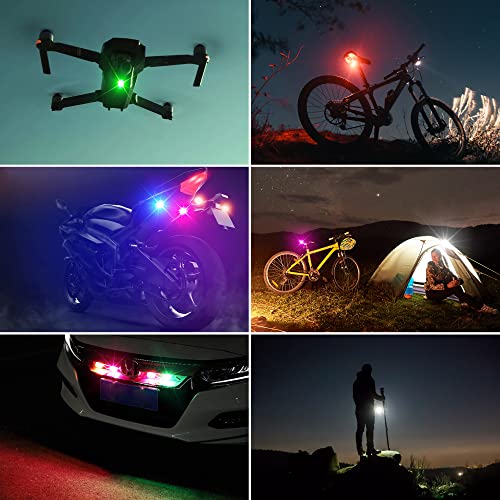 Annbay Wireless Led Strobe Lights With Remote Control,Get Noticed On The Road Rechargeable Flashing Lights With High Brightness & Color-Changing, Mini Magnetic Design For Vehicles,Pack Of 4 #TOP5