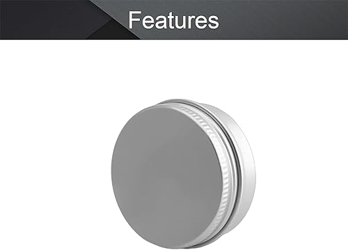 Vista 34 de Othmro Latas redondas de aluminio para tapas de metal, con tapa de rosca de 2.0 fl oz/2 onzas, 2.677 x 0.984 in (D* H) contenedores de aluminio