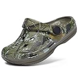 STQ Kids Clogs Boys Garden Shoes Slip on Water Shoes Quick Dry Beach Sandals Camo Khaki, 7 US...