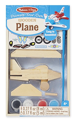 Melissa & Doug Decorate-Your-Own Wooden Plane Craft Kit