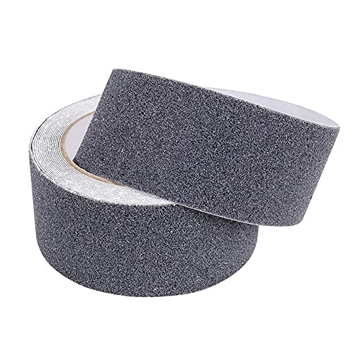HAOT Anti Slip Traction Tape, 2Inch × 32.8 Feet Non Slip Safety Grip Tape 80 Grit Best Grip Friction Strong Abrasive Adhesive for Stairs, Indoor, Outdoor - Grey