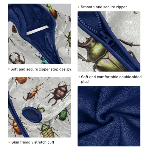 Cartoon Beetle Kids Comfy Soft Fleece Jacket with Polar Fleece Lining 3T3