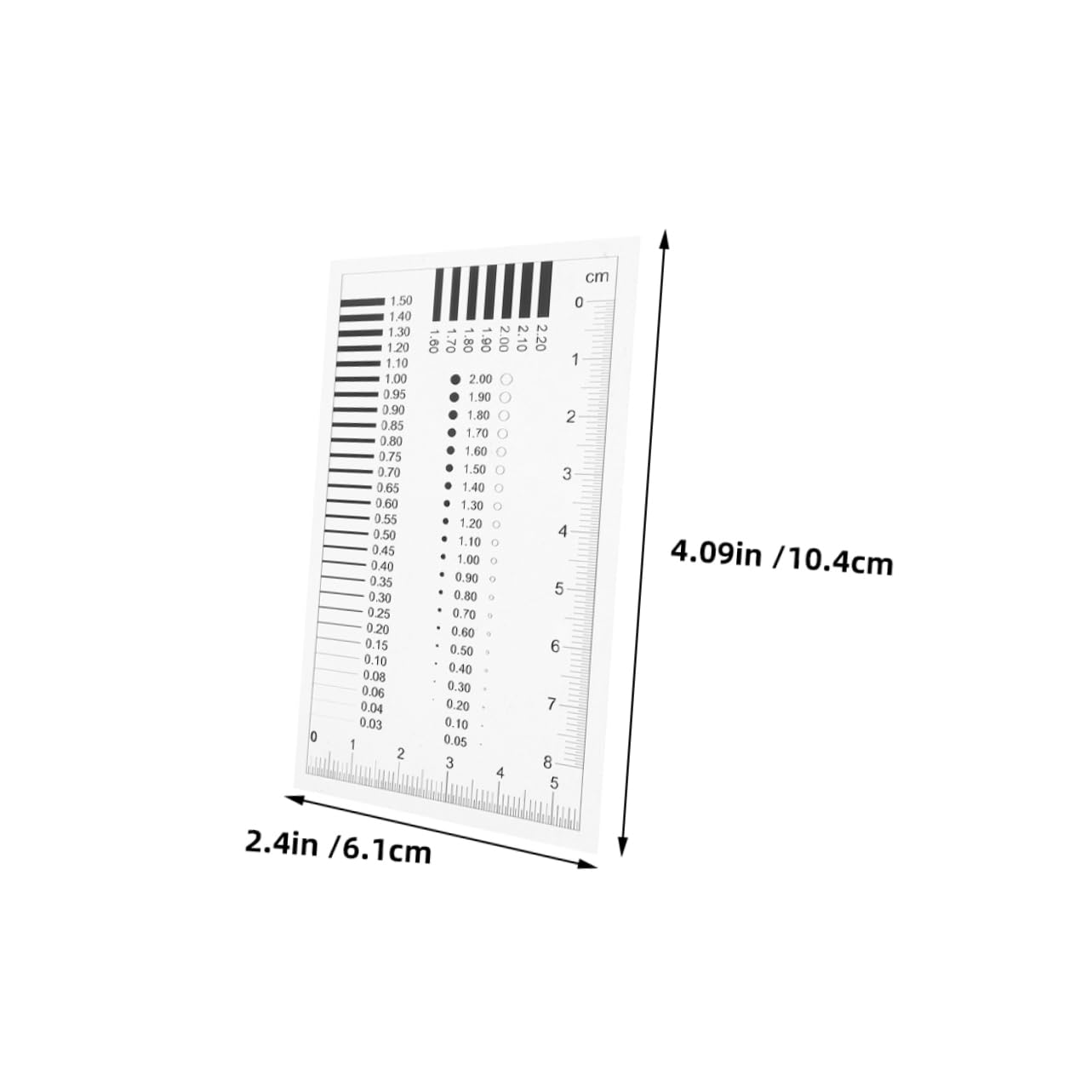 Veemoon 3pcs Efficient Measurement Ruler High Precision Film Ruler for Concrete Crack Surface Defect Inspection