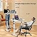 Small Standing Desk Adjustable Height,Rolling Computer Desk,Mobile Standing Desk with Wheels,Portable Stand Up Desk,Tall Computer Table,Adjustable Desktop Sit Stand Desk,Size 31.5x15.7 Inch White