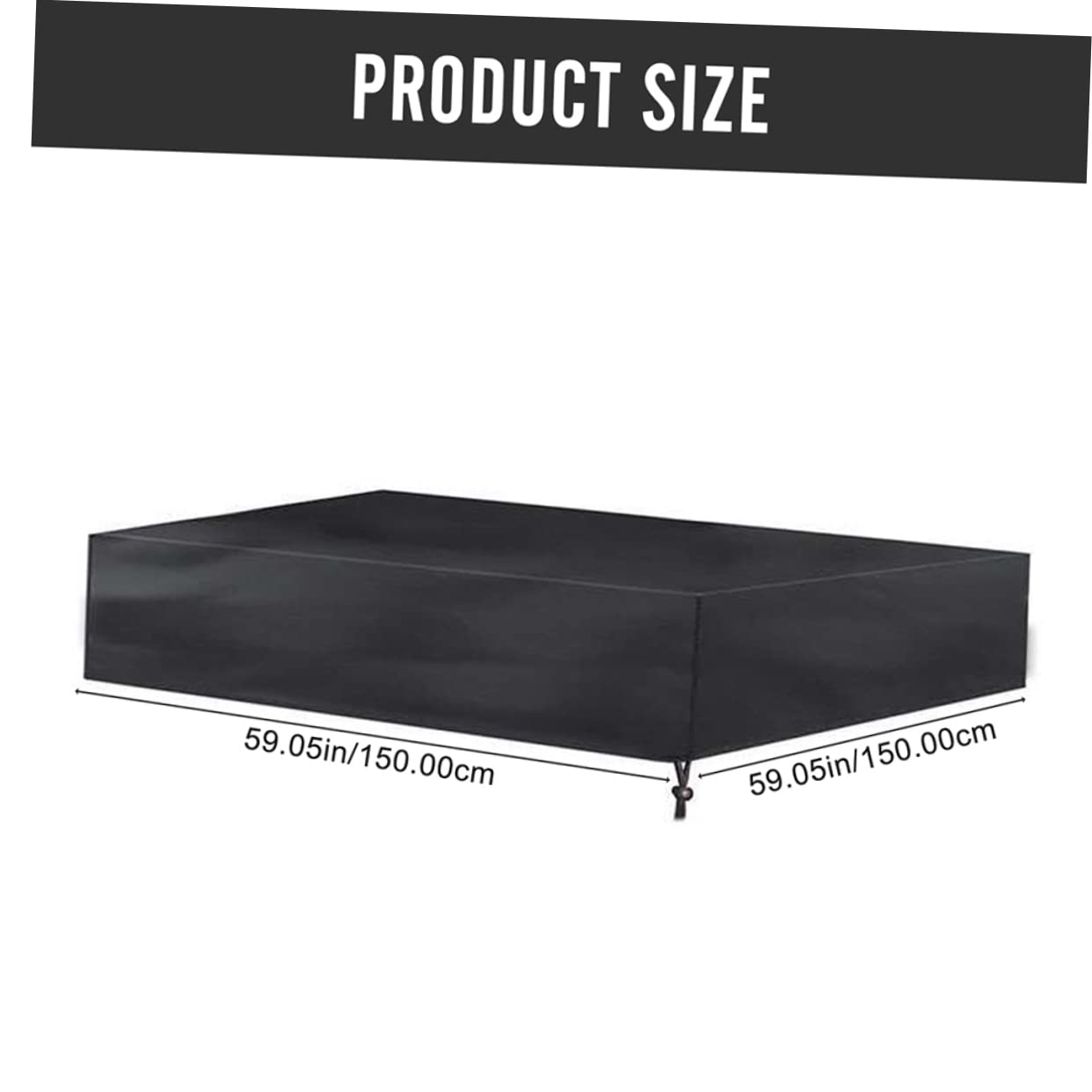 NULYLU Waterproof Cover with Drawstring Square Outdoor Garden Sandbox Protection Cover Ideal for Play Area and Pool Use 1pc