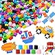 ALYLDSGS Große Bügelperlen 10mm - 1500 Stück XL Bügelperlen Set für Kinder ab 3 Jahren, Nachfüllset Bastelperlen (10 Bunte farben)
