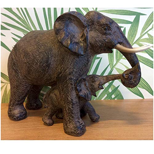 Naturecraft Mother and Baby Elephant Ornament Figurine