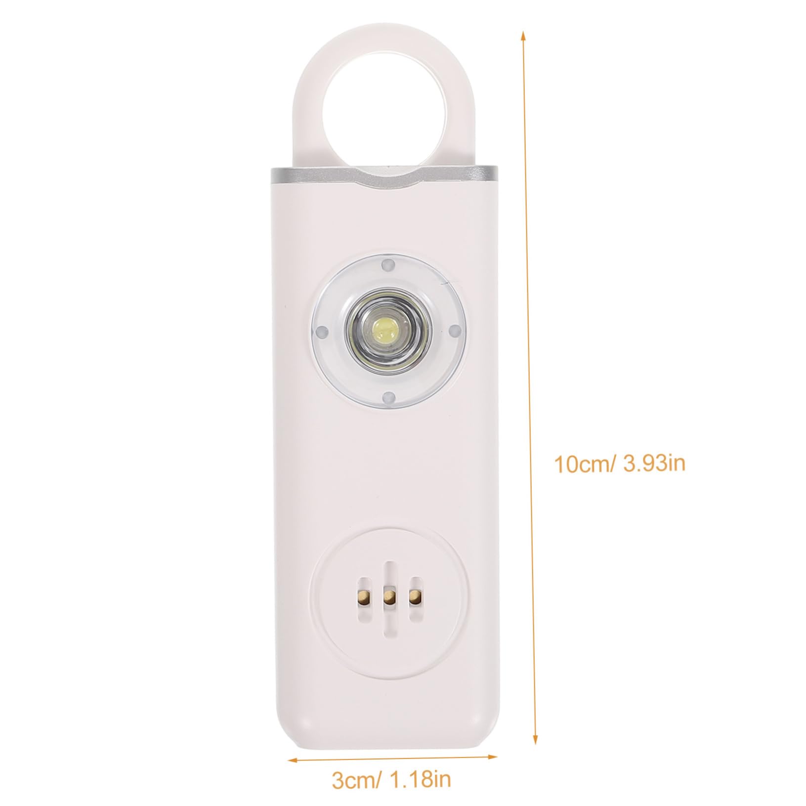 BESPORTBLE avertisseurs sonores clé de sécurité alarme trousseau de sécurité girly mignon porte-clés défense femme porte-clés de sécurité pour femme self défense Plastique blanche