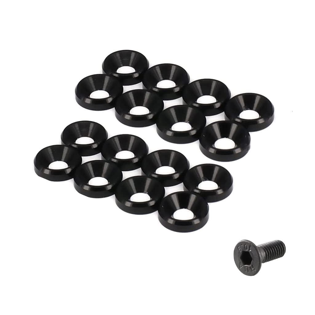 100Pcs M2.5/M3/M4/M5/M6 Black Color Button Head Washer (200, M5 Socket Head Washer)