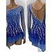 JRUIA Blue,11_13Years,Women's Figure Ice Skating Competition Dress Girls Handmade Outdoor Sport Roller Costume Gymnastics Leotard Long Sleeve