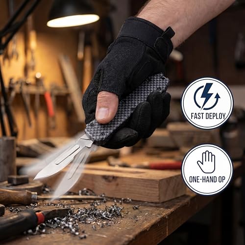 Image of Little World Folding Utility Knife Quick Change Box Cutter with 20 Blades