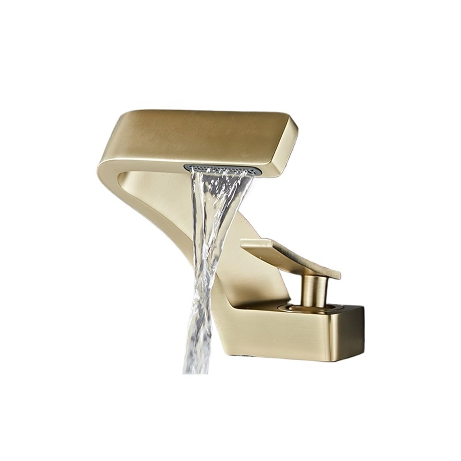 Lyvqzpwlr Color-1 Bathroom Basin Pillar Taps, Multicolor Basin Faucet Deck Mounted Hot Cold Water Bathroom Mixer Tap(Color-1)
