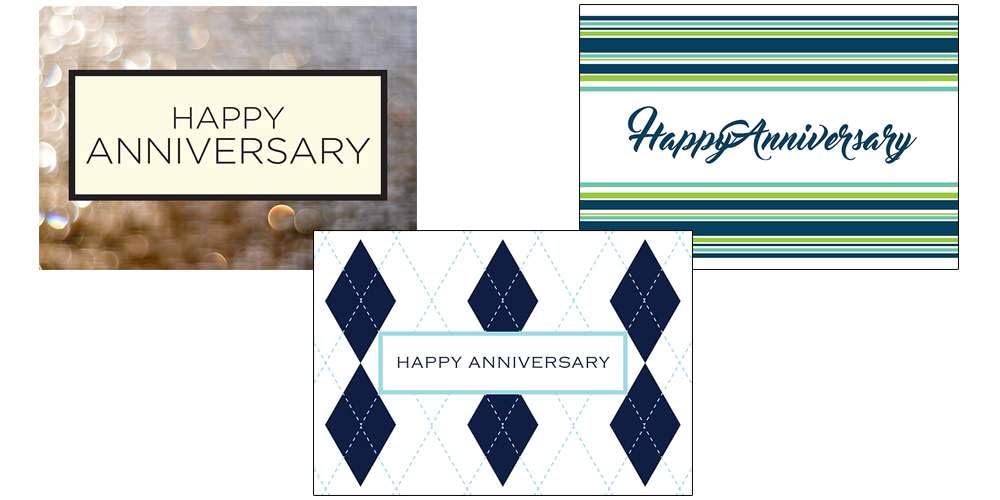 VP2001 Anniversary Greeting Cards, 3 Different Anniversary Greeting - View #2