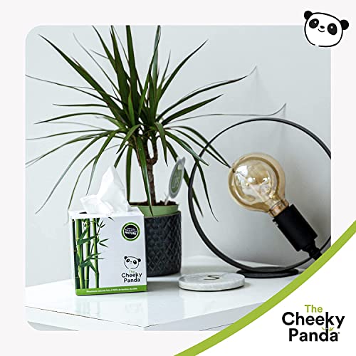 The Cheeky Panda Bamboo Facial Tissues Boxes | 12 X Tissue Boxes | Soft 3 Ply Bamboo Tissue Paper Bulk | Sustainable Tissues Cube Box #TOP3