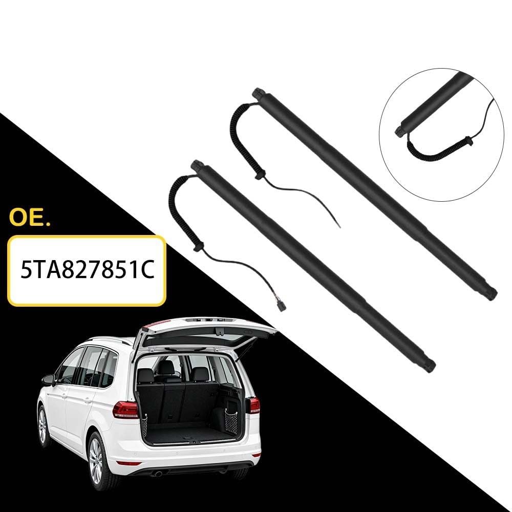 Amortiguador Puerta Trasera Puntal eléctrico de puerta trasera apto para Volkswagen apto para Touareg 5TA827851C Tirante Portón Trasero(Pair)