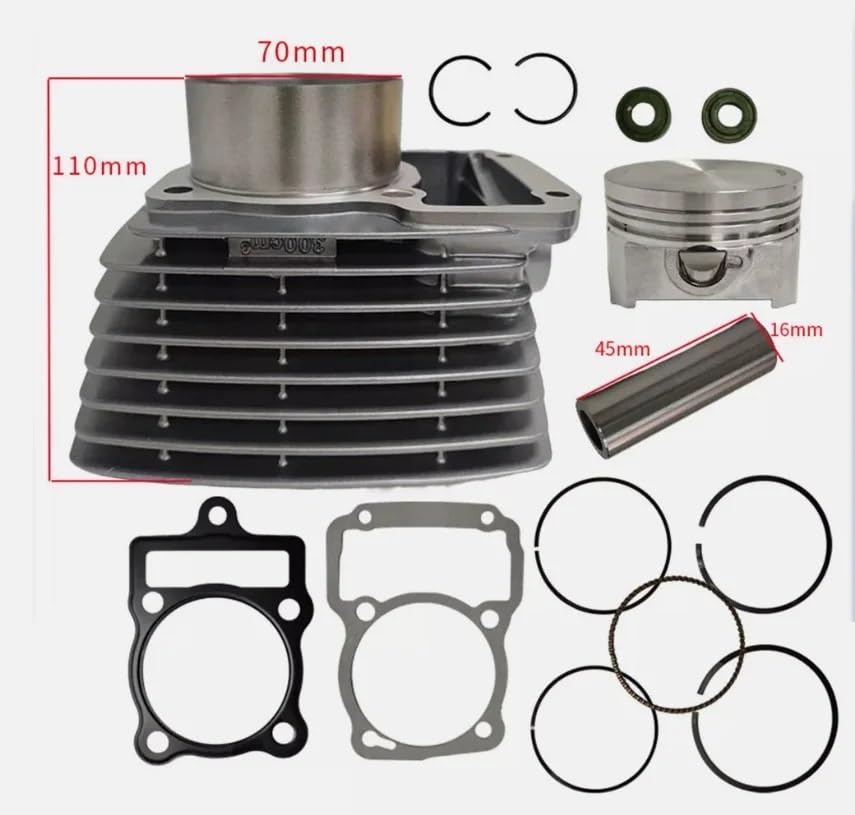Kit de cilindro de motocicleta 70mm de alta resistencia para CG300 2