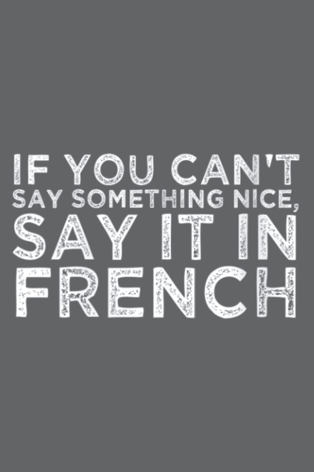 If You Can't Say Something Nice Say It In French Meme Gift: Daily Notebook - 6x9 inches, 120 Pages