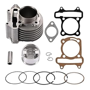 GOOFIT kit 57.4mm Chemises de cylindre alésage Cylindre avec piston pour moteur 4 temps GY6 150cc 157qmj 152QMI Chinese Installed Scooter Moped Parts Mobylette taotao quads ATV