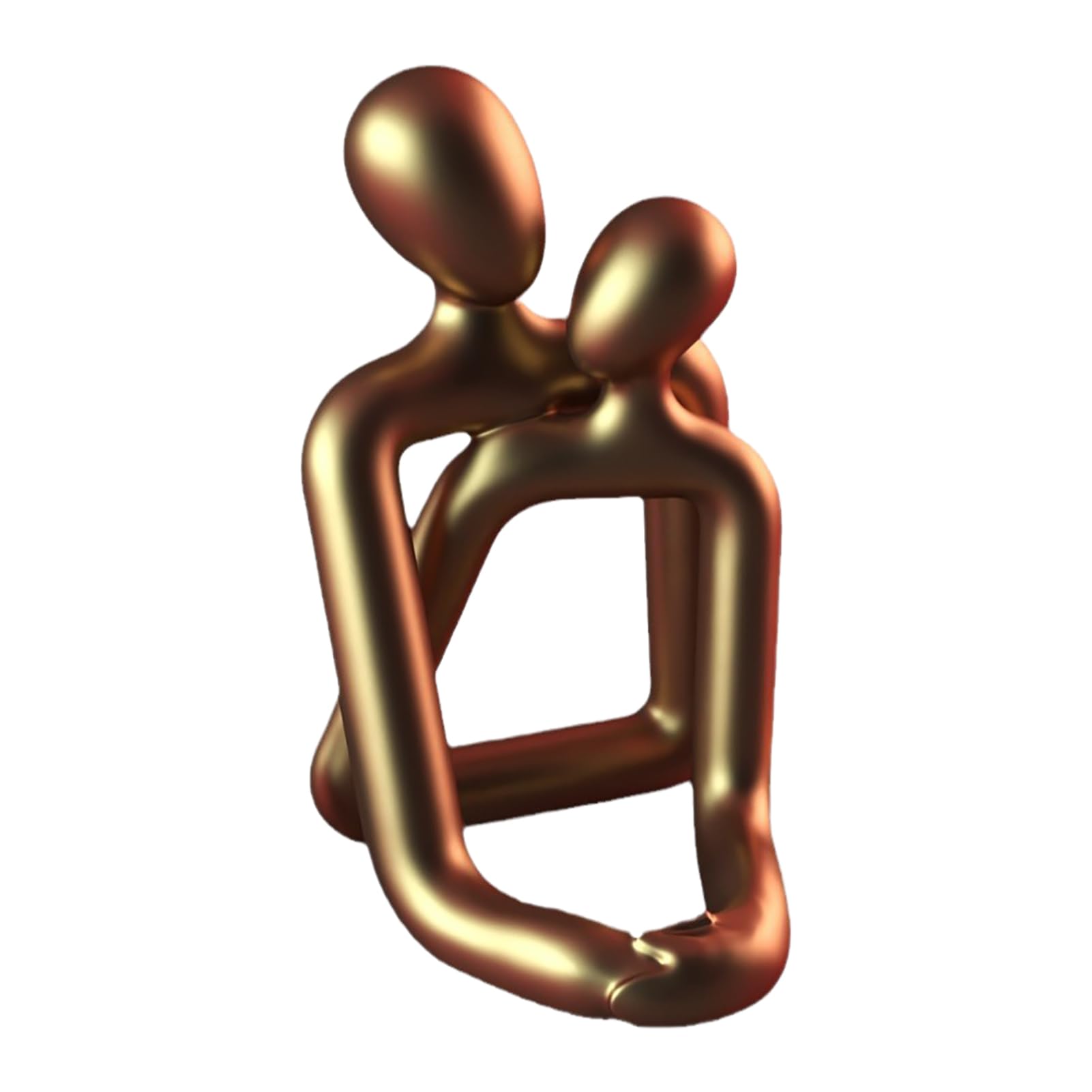 Escultura de pareja cariñosa, regalo del día de San Valentín, estatua abstracta de amor apasionado, portavelas romántico (B)