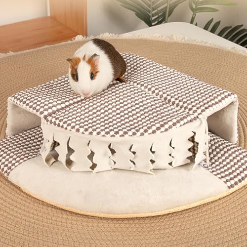 Maison tunnel avec pompon haut de gamme pour lit pour hérisson - 4