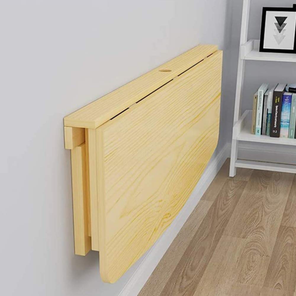 Bureau mural en bois pliable pour petits espaces et studios