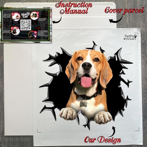 Image of Cute Dog Stickers for Car Window Decals Waterproof Funny Sticker (Beagle Window Decals)