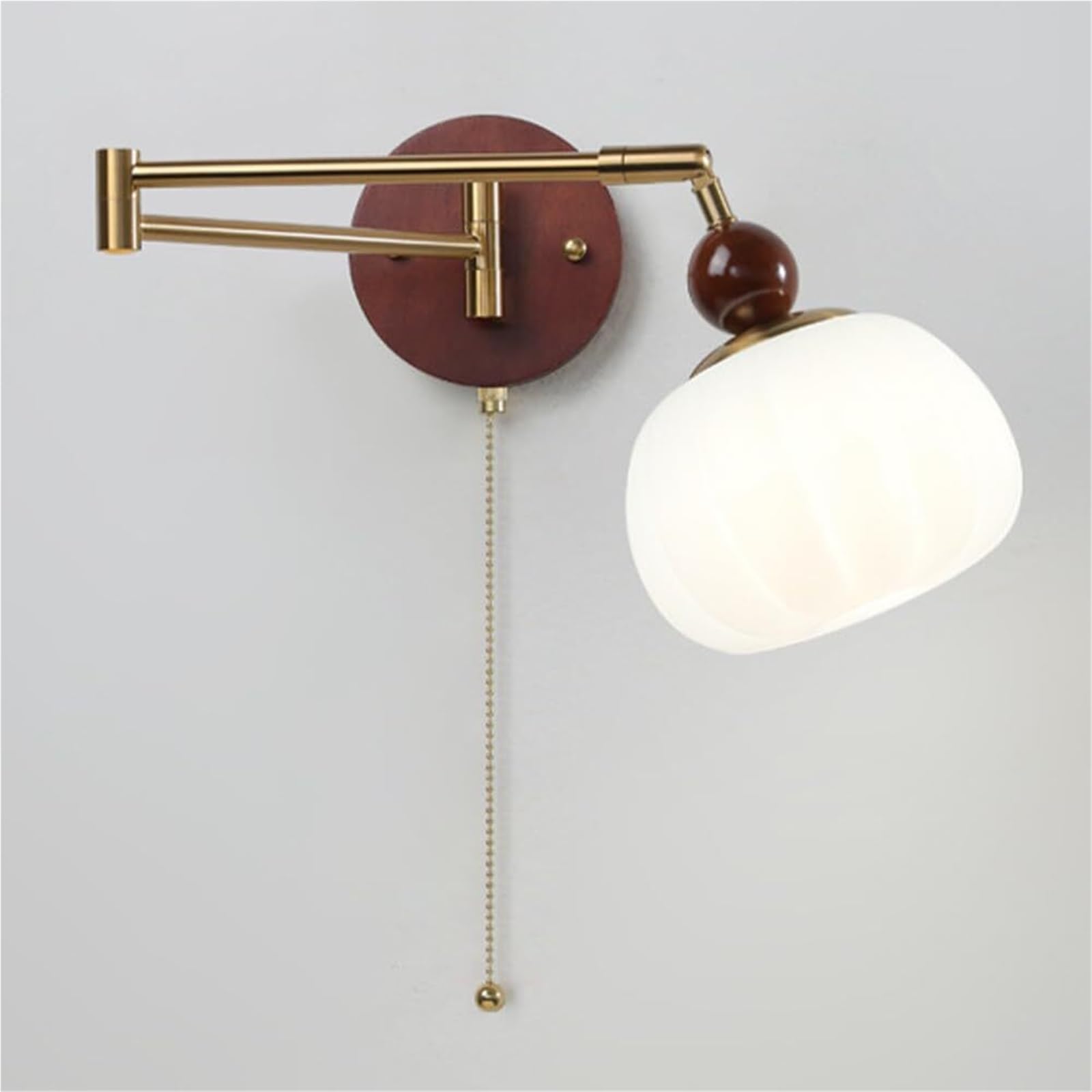 Lámpara de pared retráctil aplique vintage moderno con brazo oscilante para dormitorio
