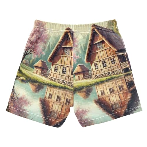 Lake Tree Mountain Boys Swim Trunks Quick Dry Toddler Swimsuit Boy Board Shorts Bathing Suits Swimwear XL Multi2