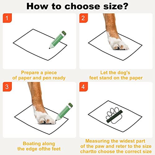 Dog Boots For Large Dogs Anti Slip, Waterproof Shoes For Dogs Hardwood Floor, Indoor Prevent Licking Adjustable Reflective Straps For Small Medium Large Dogs Puppy Senior Size 8 #TOP1