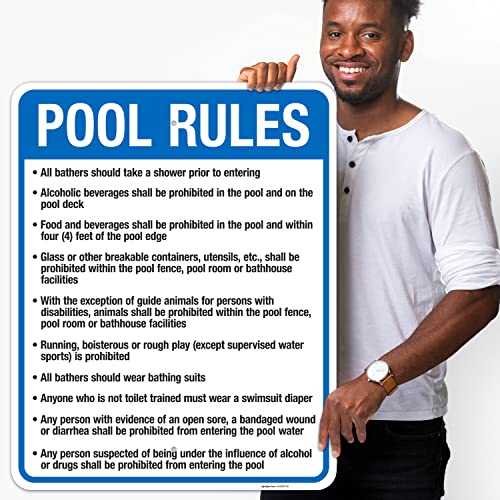 Señal de Reglas para Piscina Delaware 24x30 Pólipropileno miniatura 2