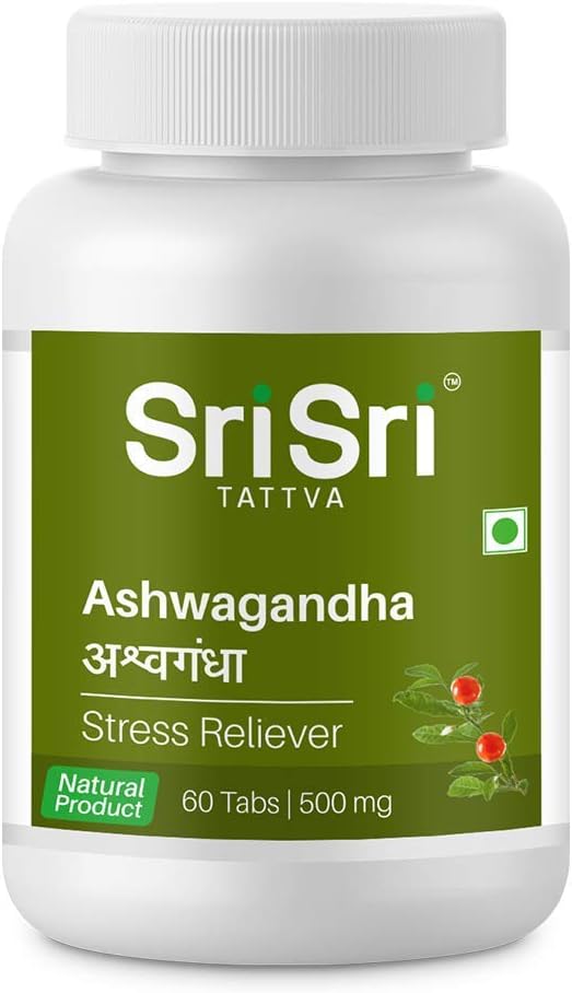 Sri Sri Tattva Ashwagandha 500Mg Tablet - 60 Count (Pack of 2)