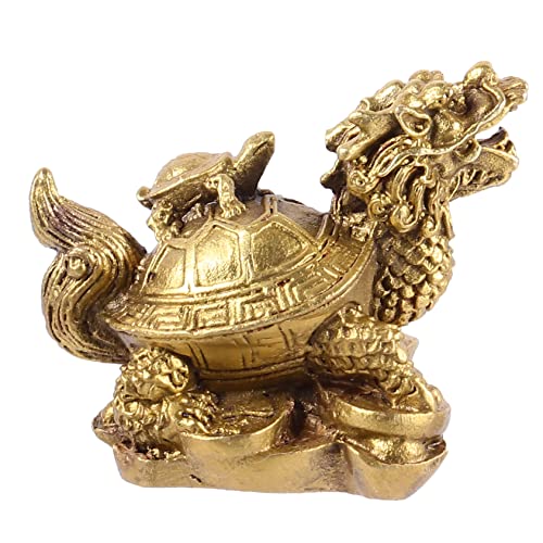 Statue tortue dragon en résine de jade x2 pour décoration de table asiatique