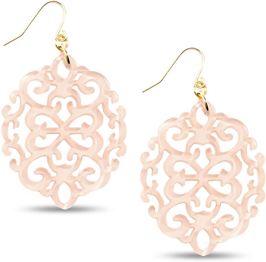 ZENZII Acrylic Resin Earrings for Women Girls Statement Geometric Modern Pattern Acetate Drop and Dangle Earrings Fashion Jewelry