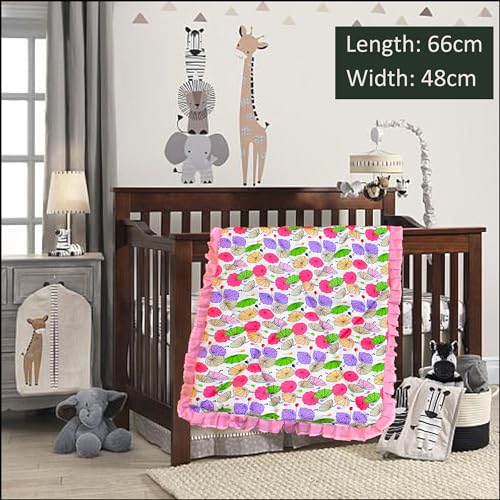 Image of VParents Cotton Crib Sheet for New Born Baby, Soft Cotton Godadi Set for Baby, Godari Bedding Sheet, Pink, Chunky