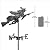 Design Toscano Windblown Wicked Witch Metal Weathervane with Roof Mount, 36 Inch, Aluminum, Black