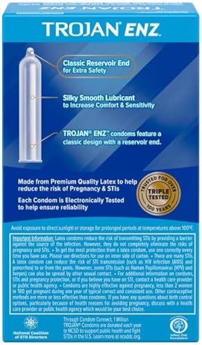Miniatura 2 de Trojan Enz Preservativos Lubricantes, 12 Ea (paquete de 3)