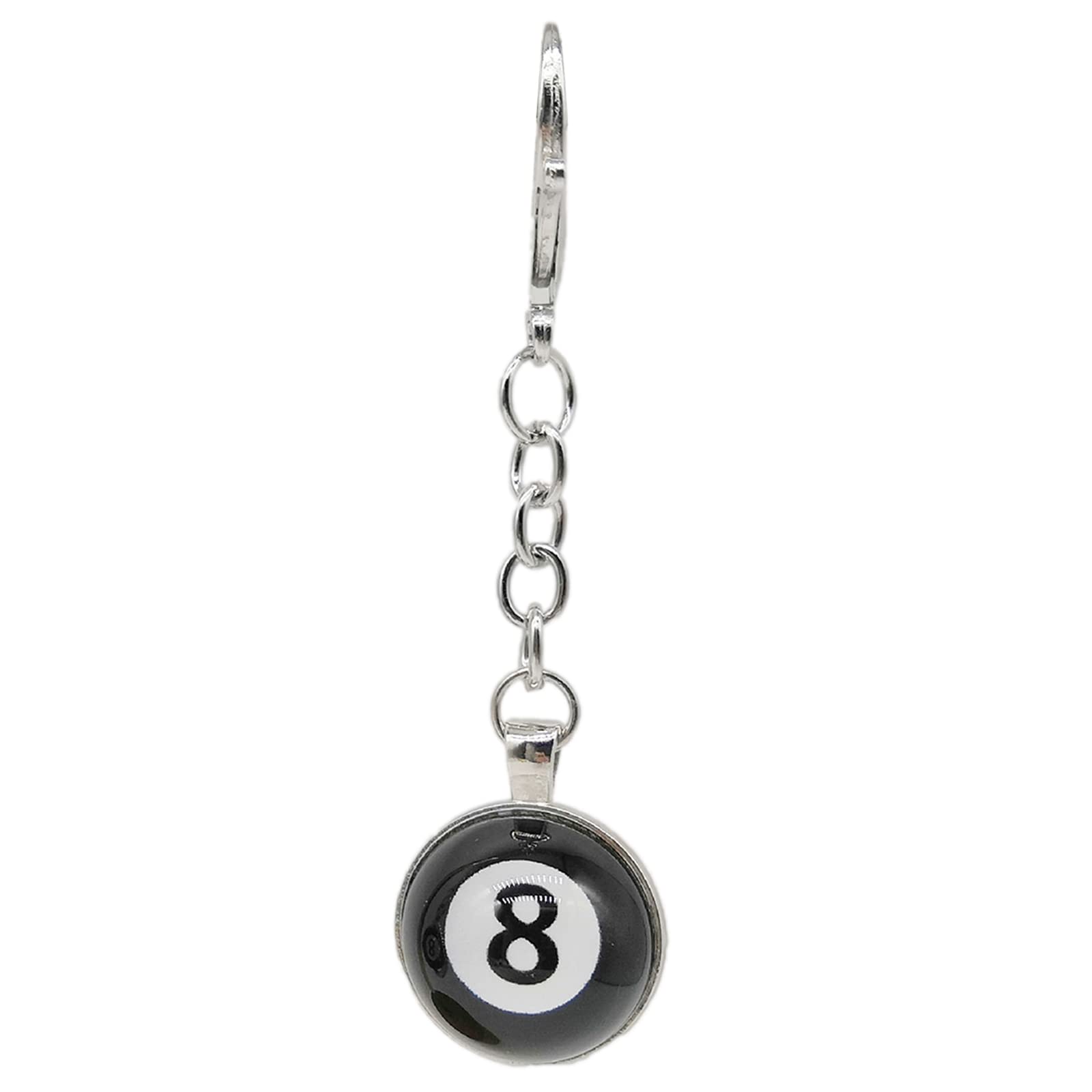 Oushengsi Black No 8 Billiard Keychain Mini Ball Pendant Keyring Glass Keyring Bar Table Decoration Jewelry Game Souvenirs Gift