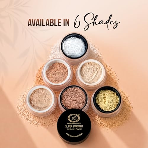 Image of Fashion Colour Super Smooth Translucent Loose Setting Powder | Lightweight Makeup Baking & Setting Powder | Oil Control | Soft Matte Finish | Blurs Pores | Evens Skin Tone | Puff Applicator Included | 15g (Shade: 01)