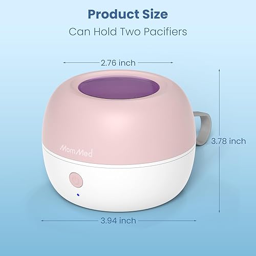Miniatura 5 de MomMed Desinfectante portátil para chupete, caja desinfectante con luz UV, 99.99% limpiado en 3 minutos