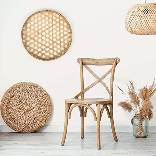 Tatuo 4 Pack Wall Baskets Decor, Round Rattan Bamboo Woven Boho Set - Image 5