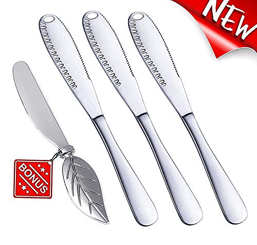 AIVS Stainless Steel Butter Spreader Knife,3 in 1 Kitchen Gadgets,Curler,Butter Grater,Multi-Function Butter Spreader