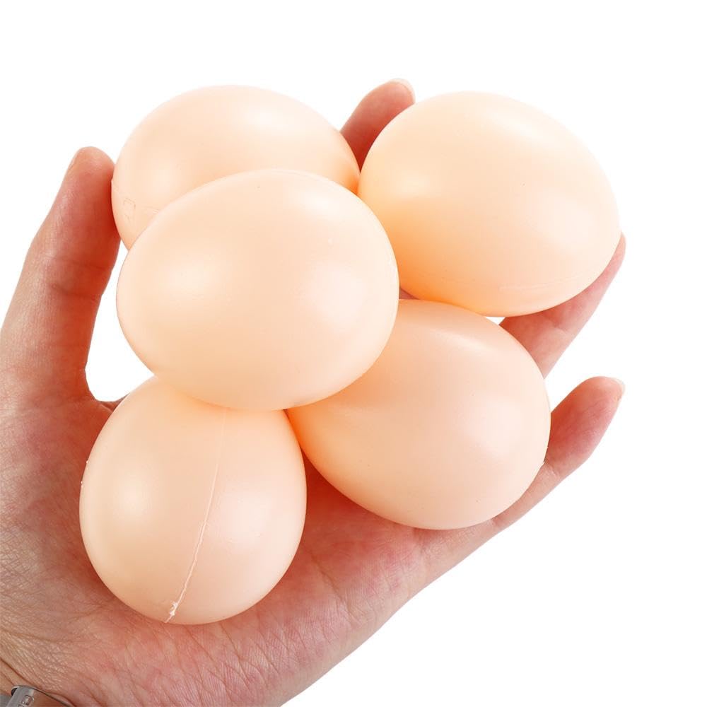 5 pezzi Uova Finte di Gallina, Uova Fittizi, per Incoraggiare la Deposizione, Decorazioni per la Casa