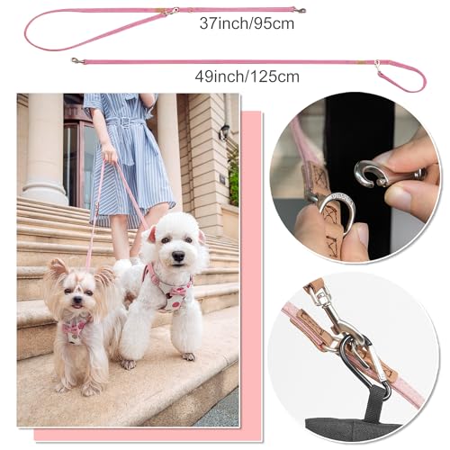 Puppytie Small Dog Harness and Leash Set, Polka Dots Pink, M (16.5-31lbs) by puppytie - Used condition - Image 4