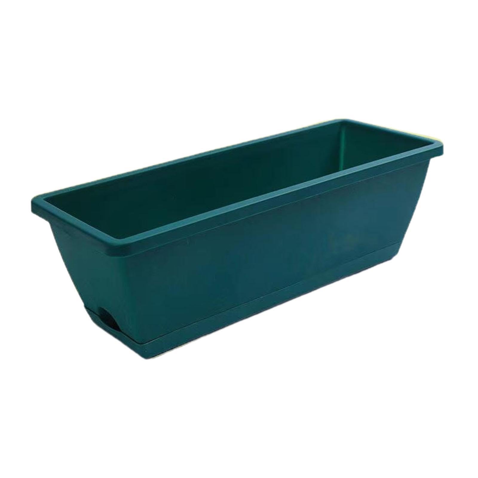 QUXVUIS Plastic Planter Boxes With Drainage Holes Unique Rectangle Shape Indoor Outdoor For Kids Gardening Activities Plastic Planter Boxes With Drainage