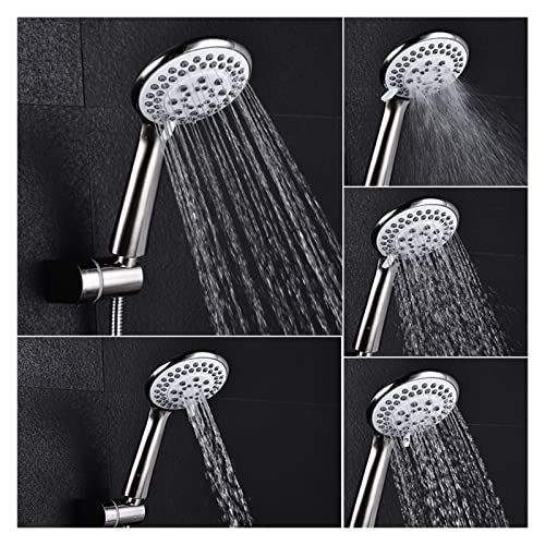 Pomme de douche à main 5 fonctions avec flexible inox