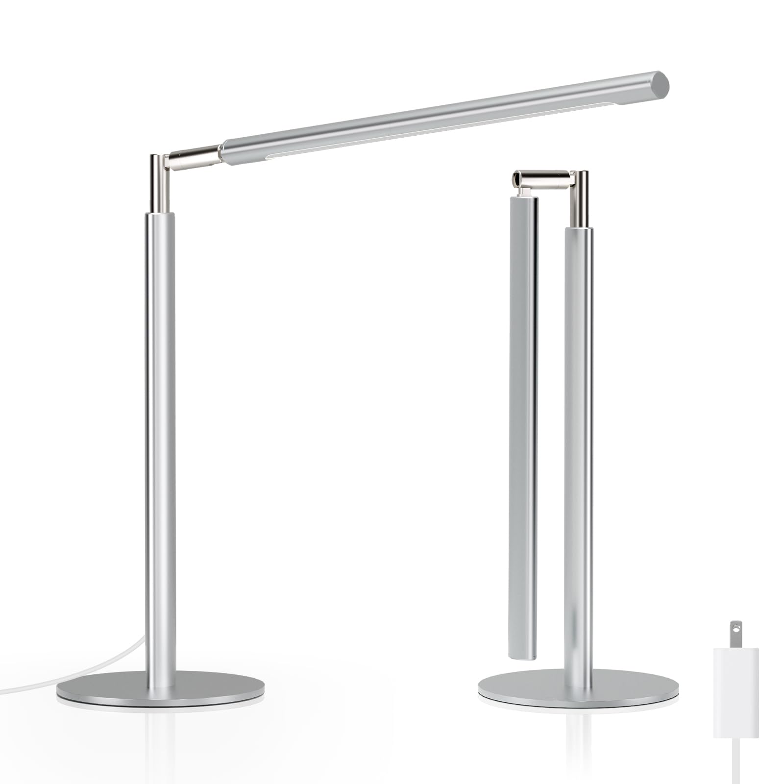 ALFELE Metal Desk Lamp for Home Office - 16'' Foldable LED Desk Light for Reading, 4 Color Temps, 15W 1200Lm Dimmable Table Lamp with Flexible Arm,