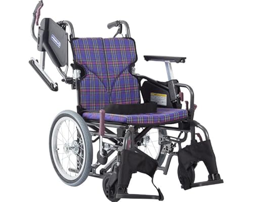 カワムラサイクル Modern KMD C-style 多機能タイププラス 介助用 紫チェック 38/47cm KMD-C16-38-SH