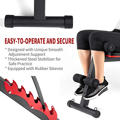 GymCope Weight Bench, Adjustable Strength Training Workout Bench for Full Body, Foldable Utility Incline Decline Bench for Home Gym